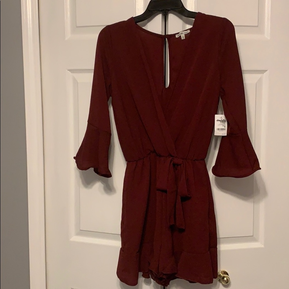 Burgundy Romper